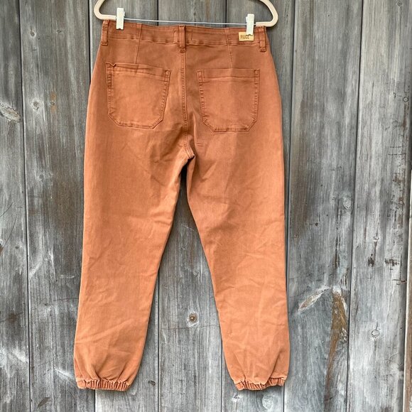 NWOT PAIGE Mayslie Pleated Cotton Twill Jeans in Vintage Mocha Womens 30 Joggers - Picture 14 of 16